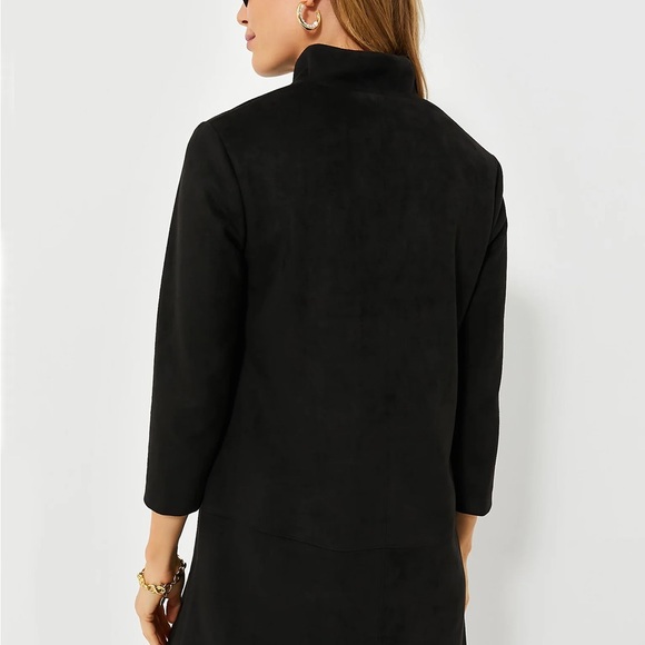 Tuckernuck Black Suede Stretch Clifton Dress, L - Picture 3 of 6